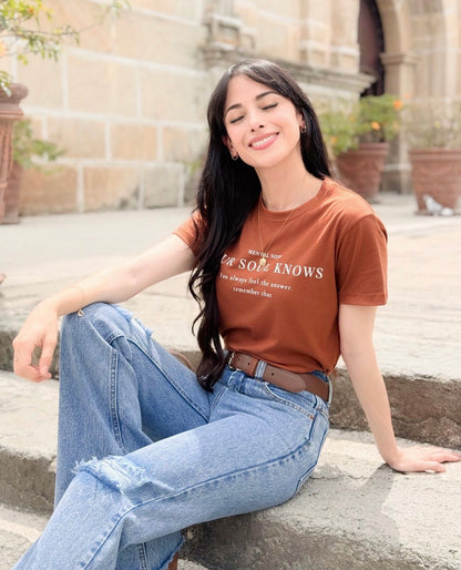 Tu alma lo sabe, blusa de algodón tipo T-shirt especial.