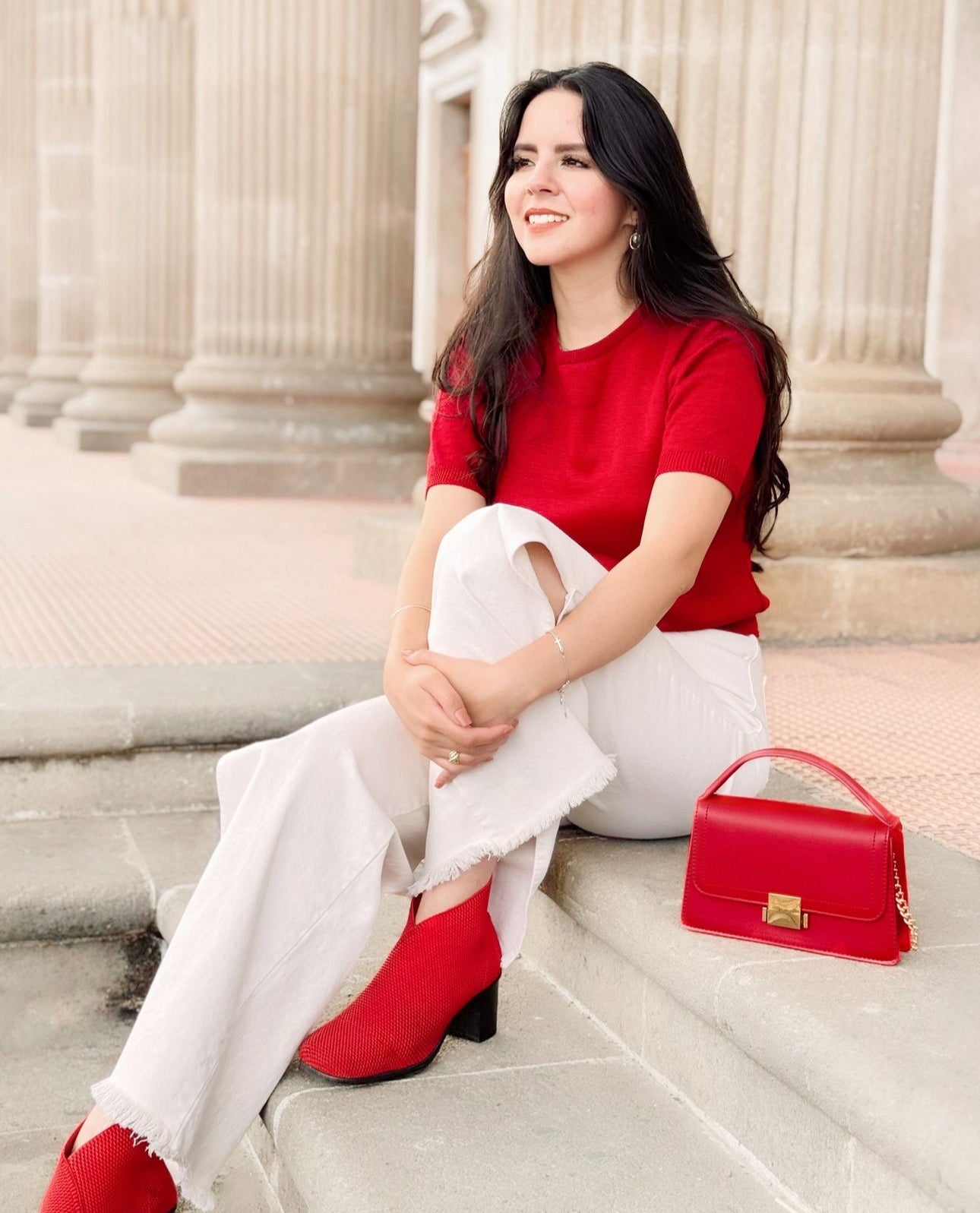 Querido amor de rojo, blusa tejida especial