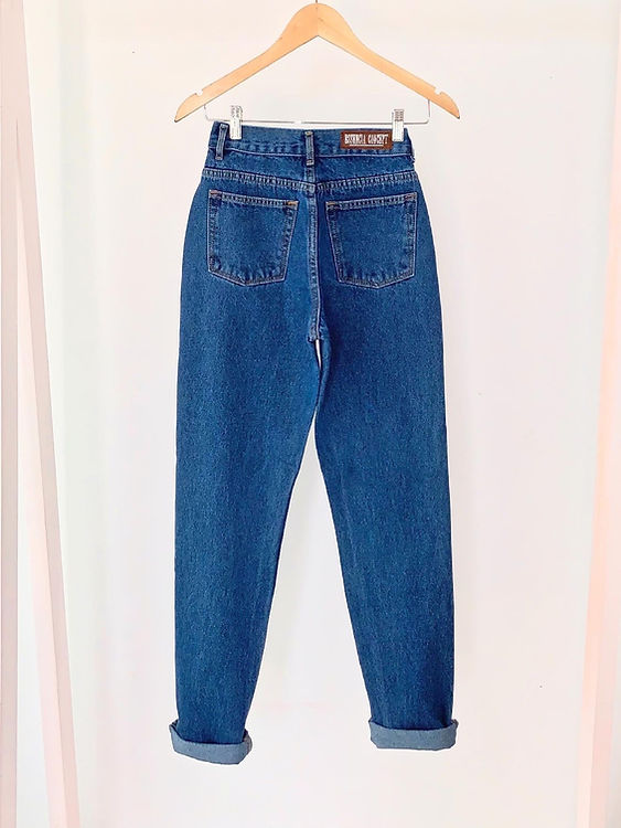 Pantalón tipo Mom Jeans de mezclilla, Azul Claro