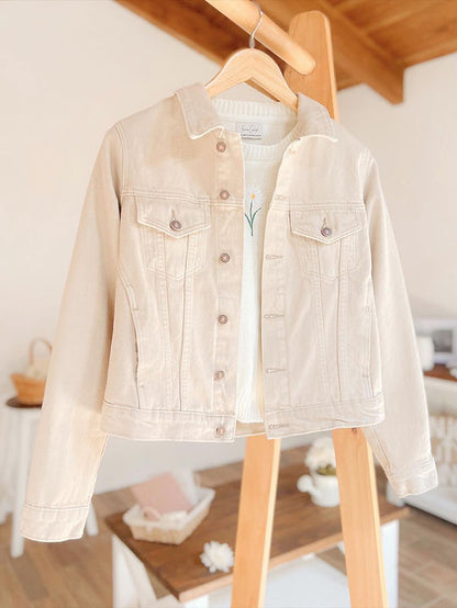 Chaqueta de Mezclilla Beige