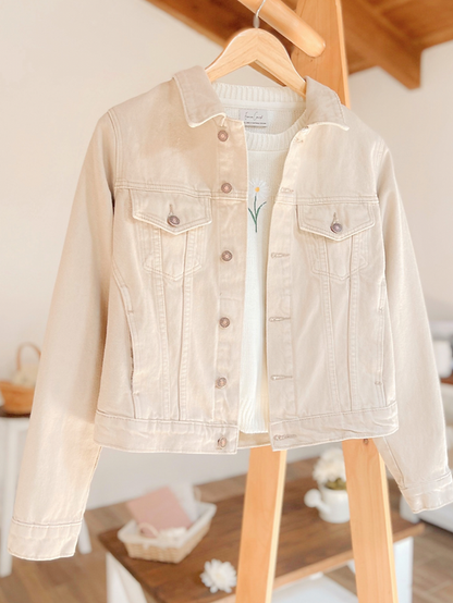 Chaqueta de Mezclilla Beige