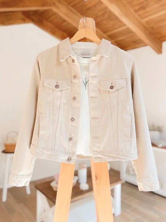 Chaqueta de Mezclilla Beige