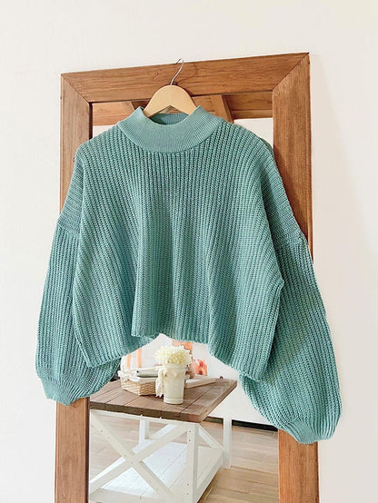 Suéter tipo pull over, color menta