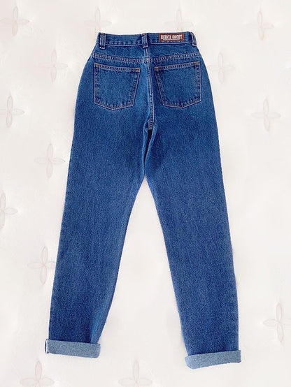 Pantalón tipo Mom Jeans de mezclilla, Azul Claro