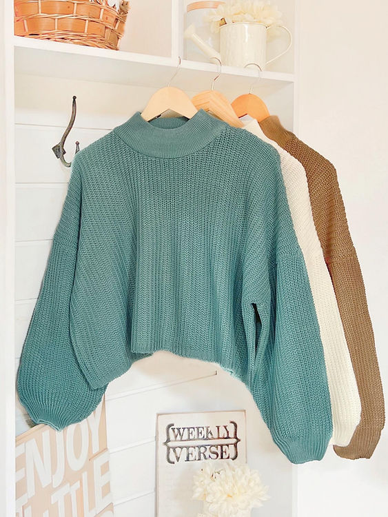 Suéter tipo pull over, color menta