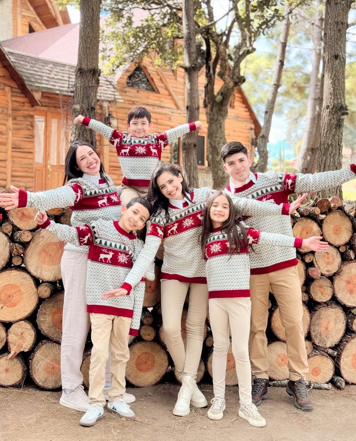 Dulce y cálida Navidad. Hermosos suéteres tejidos para la Navidad.