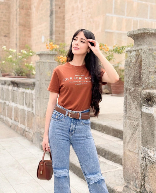 Tu alma lo sabe, blusa de algodón tipo T-shirt especial.